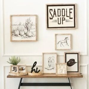 Hi Woodcut Sign  Black